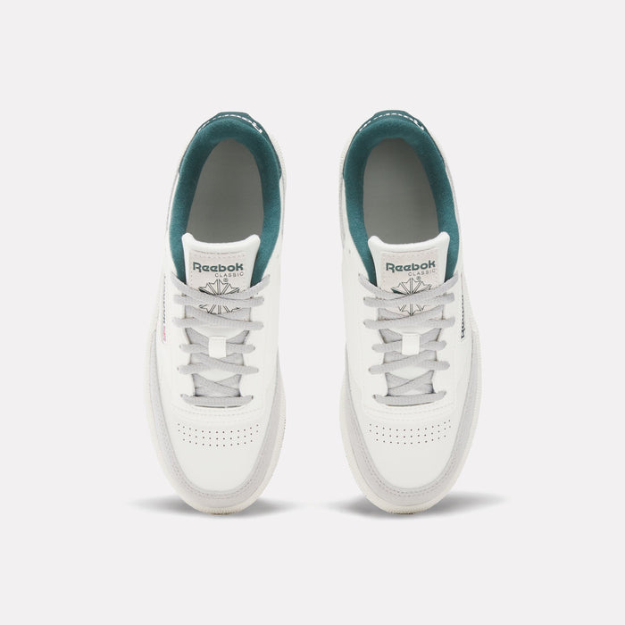 REEBOK FOOTWEAR KIDS Club C Shoes - Grade School CHALK/GREY1/FROSTGREEN