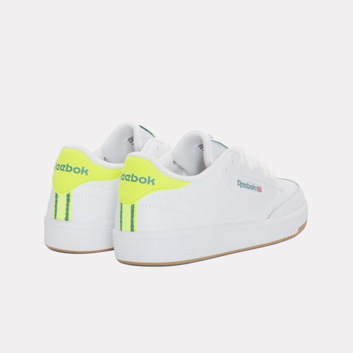 REEBOK FOOTWEAR KIDS Club C Shoes – Grade School FTWR WHITE/DIGITAL LIME/FIELD