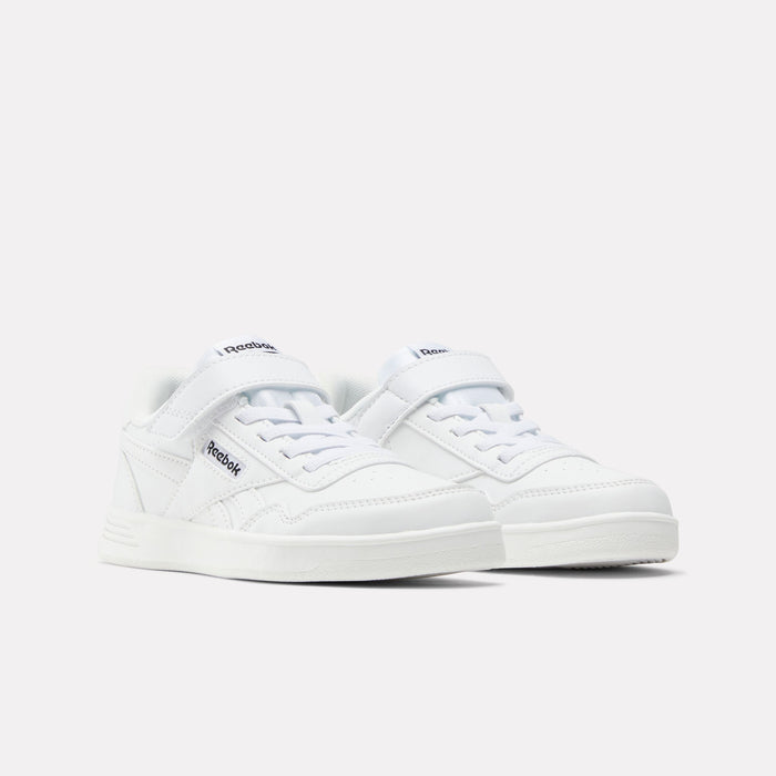 REEBOK FOOTWEAR KIDS REEBOK Court Advance Elastic and Top Strap Shoes - Preschool FTWRWHT/FTWRWHT/FTWRWHT