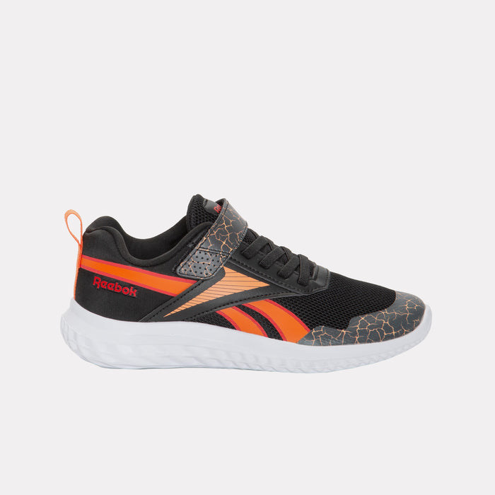 REEBOK FOOTWEAR KIDS Rush Runner 5 Shoes – Pre-School BLACK/ARENAORANGE/SPORTRED