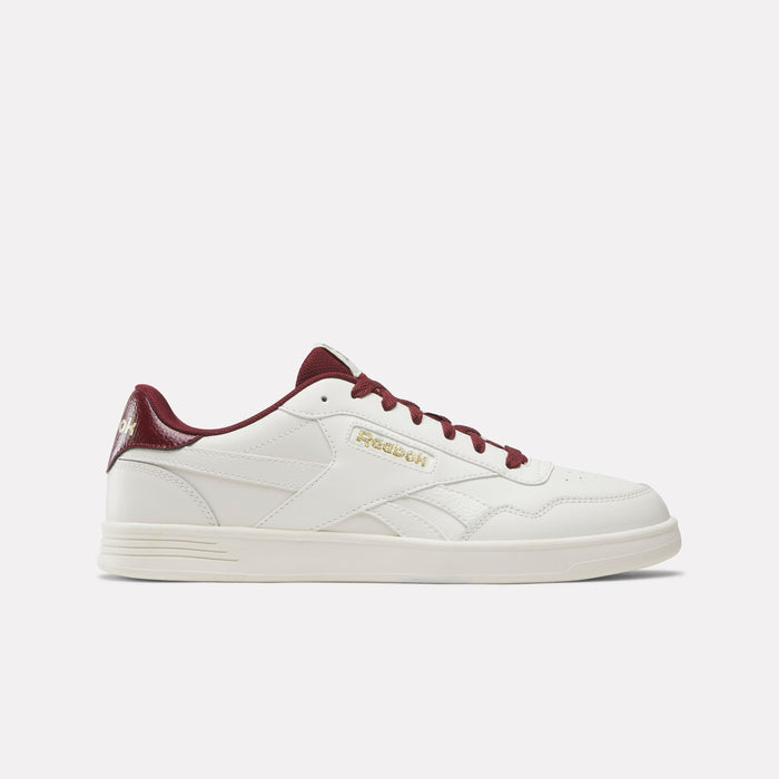 REEBOK FOOTWEAR UNISEX Court Advance Shoes CHALK/CLASSICBURGUNDY/GOLDMET