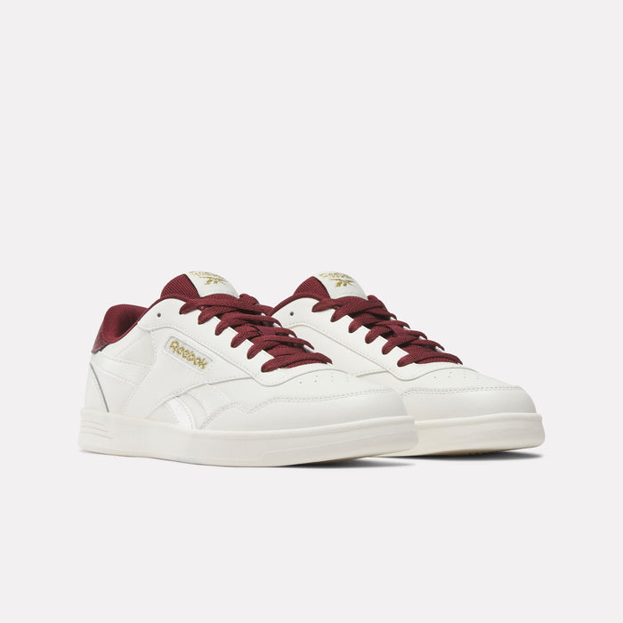 REEBOK FOOTWEAR UNISEX Court Advance Shoes CHALK/CLASSICBURGUNDY/GOLDMET