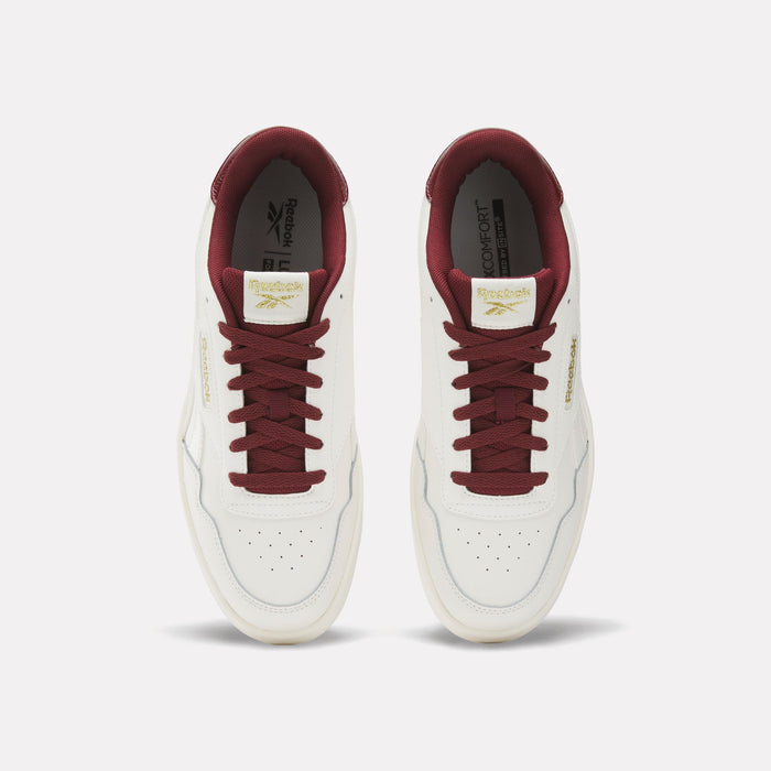 REEBOK FOOTWEAR UNISEX Court Advance Shoes CHALK/CLASSICBURGUNDY/GOLDMET