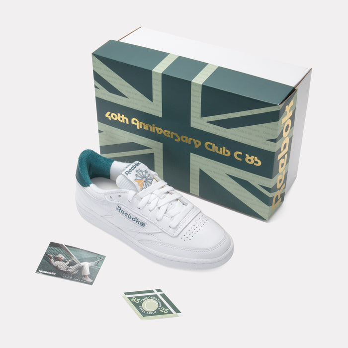 Reebok Footwear Women Club C 85 Vintage Shoes – 40th Anniversary FTWRWHITE/RETROTEAL/FTWRWHITE