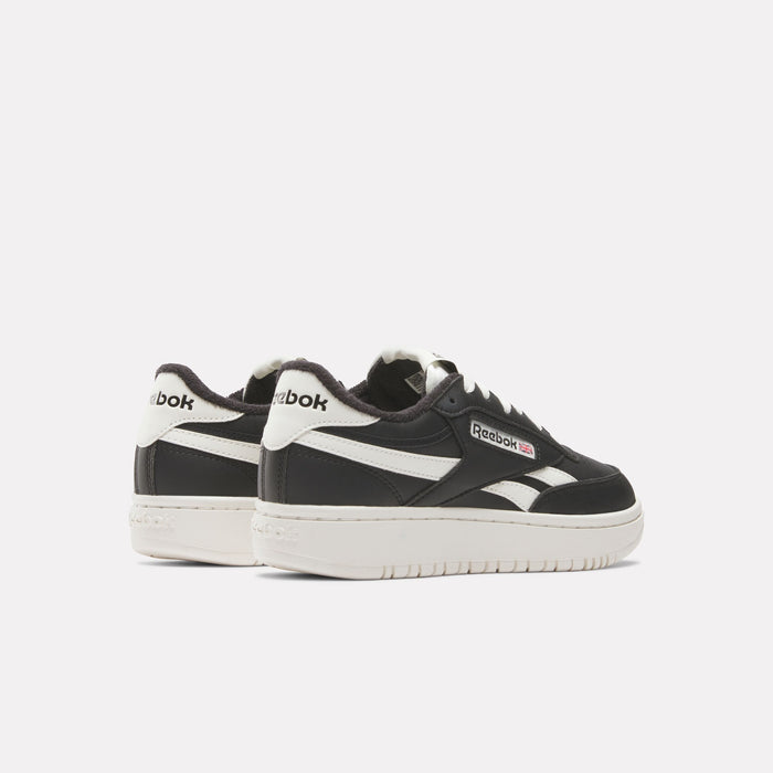REEBOK FOOTWEAR WOMEN Club C Double Revenge Shoes BLACK/BLACK/CHALK
