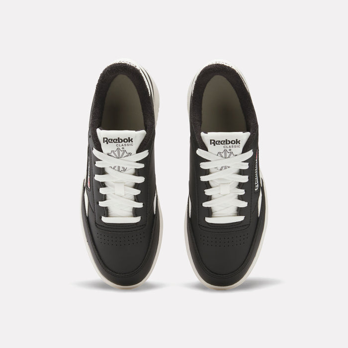 REEBOK FOOTWEAR WOMEN Club C Double Revenge Shoes BLACK/BLACK/CHALK