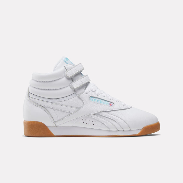 REEBOK FOOTWEAR WOMEN Freestyle Hi Shoes FTWRWHITE/BLUE/GUM