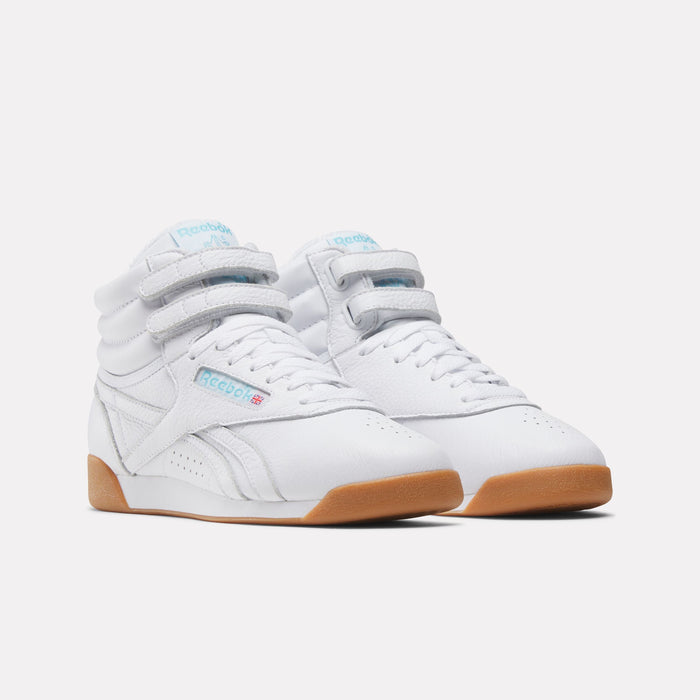 REEBOK FOOTWEAR WOMEN Freestyle Hi Shoes FTWRWHITE/BLUE/GUM