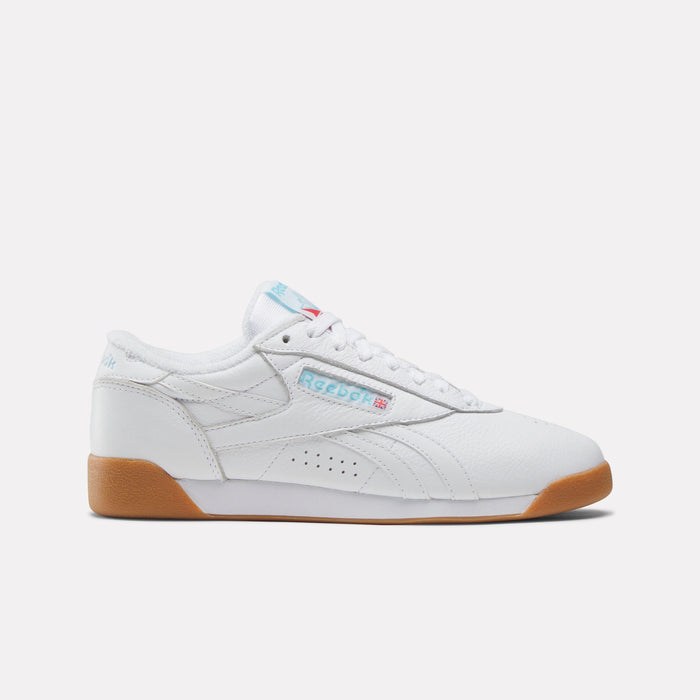 REEBOK FOOTWEAR WOMEN Freestyle Lo Shoes WHITE/WHITE/GUM