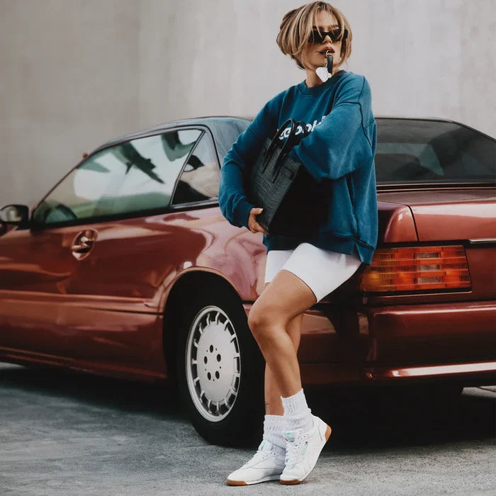 REEBOK FOOTWEAR WOMEN Freestyle Lo Shoes WHITE/WHITE/GUM