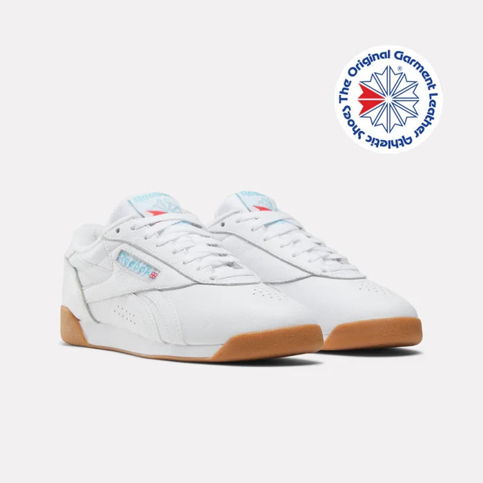 REEBOK FOOTWEAR WOMEN Freestyle Lo Shoes WHITE/WHITE/GUM
