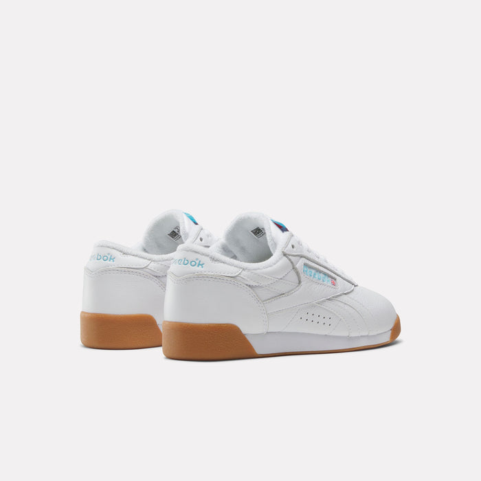 REEBOK FOOTWEAR WOMEN Freestyle Lo Shoes WHITE/WHITE/GUM