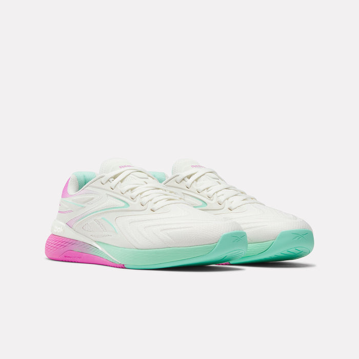 REEBOK FOOTWEAR WOMEN Nano X5 Edge Training Shoes CHALK/VIRTUAL PINK/ATOMIC AQUA