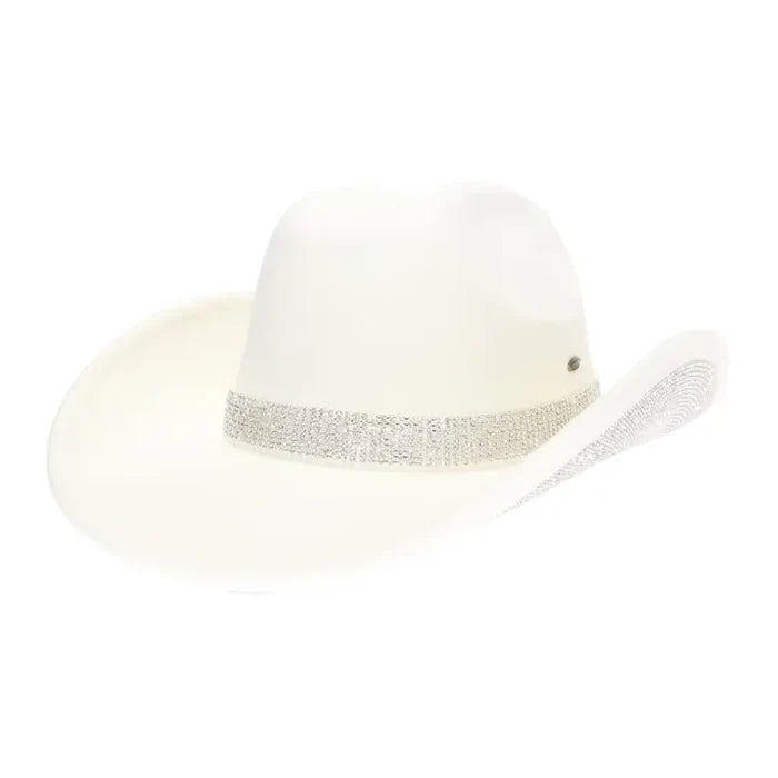 Rhinestone Cowboy Hat - Greige Goods