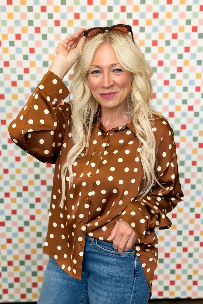 Rich In Love Button Down Blouse