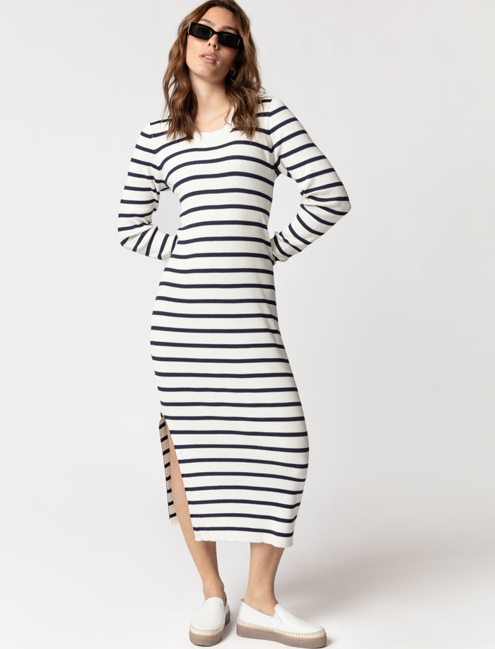 Robe ajustée en tricot côtelé