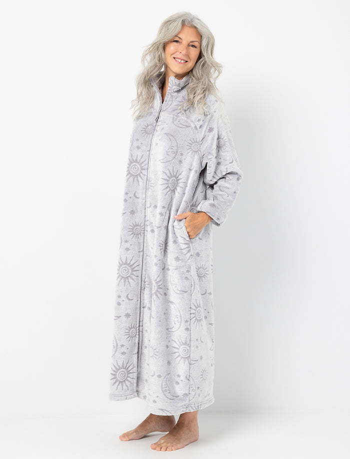 Robe de chambre zippée en peluche