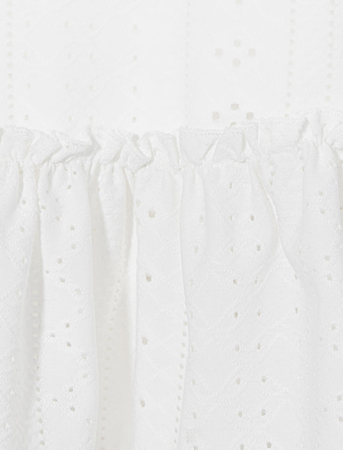Robe volantée à broderie anglaise - petite fille