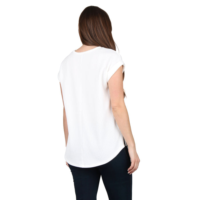 Round Neck Ribbed Tunic Plus