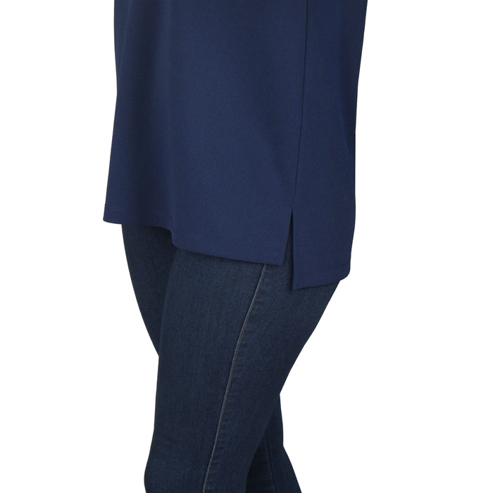 Ruffle Notch Neck Tunic