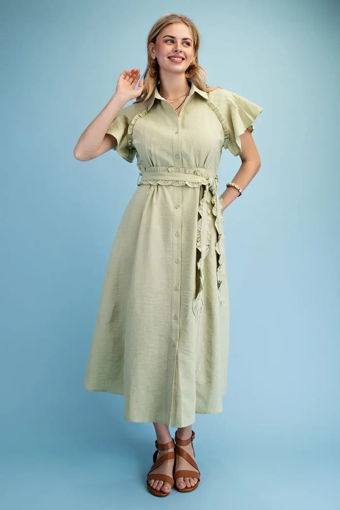 Ruffled Darling Midi Dress
