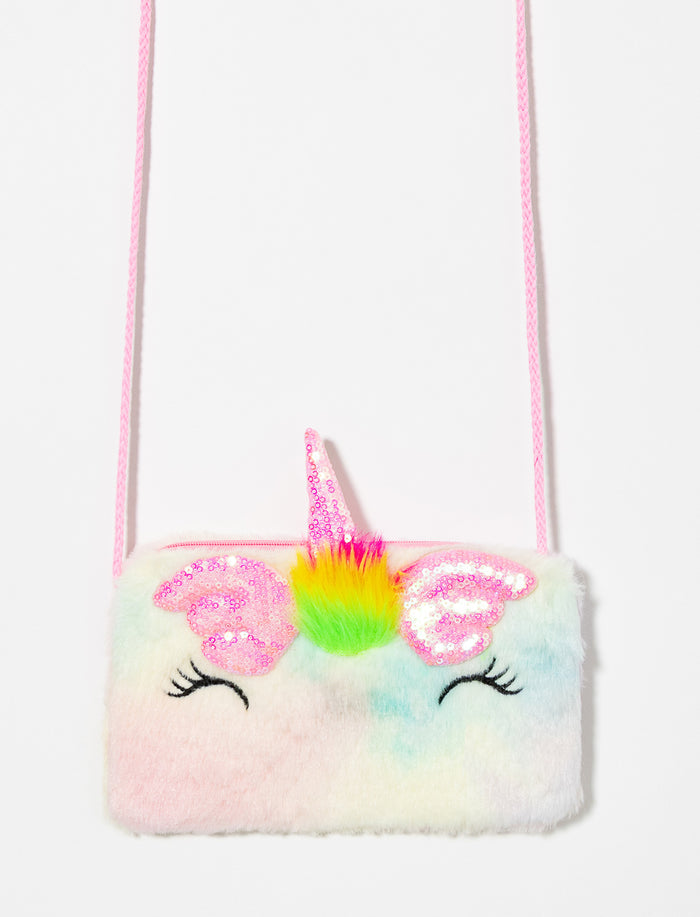 Sac bandoulière licorne en peluche