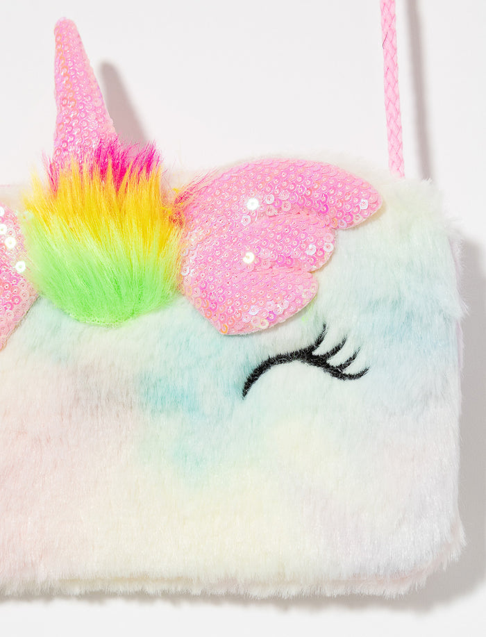 Sac bandoulière licorne en peluche