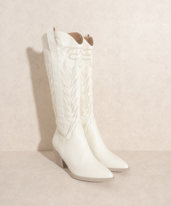 Samara Embroidered Tall Boot - Greige Goods