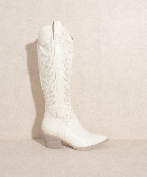 Samara Embroidered Tall Boot - Greige Goods