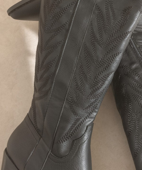 Samara Embroidered Tall Boot - Greige Goods