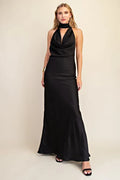 Scarf Effect Drape Dress - Greige Goods