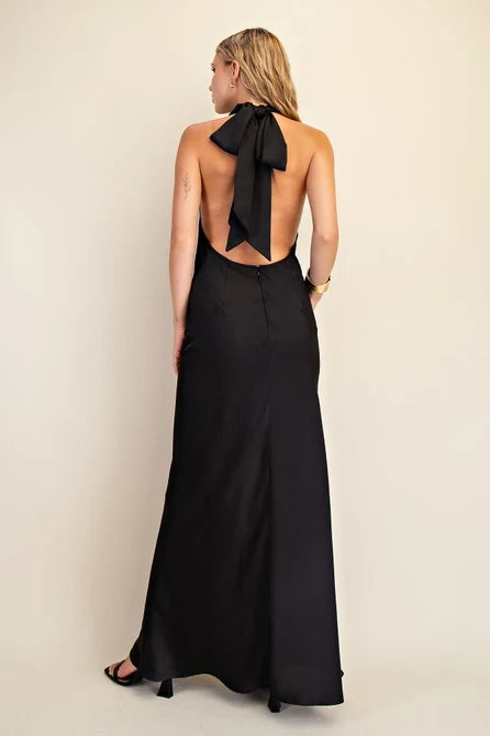Scarf Effect Drape Dress - Greige Goods