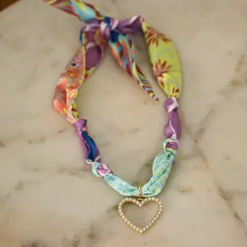 Scarf Necklace - Greige Goods