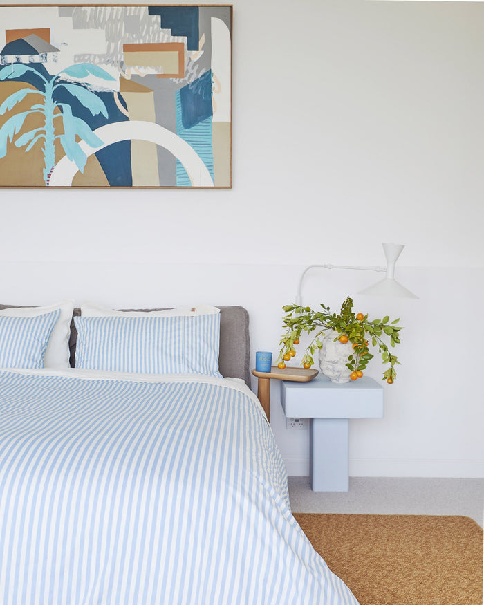 Seaside Stripe Organic Cotton Quilt Cover (US)