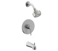 Serenica Brushed Nickel Tub and Shower Faucet Trim Kit with Shower Head