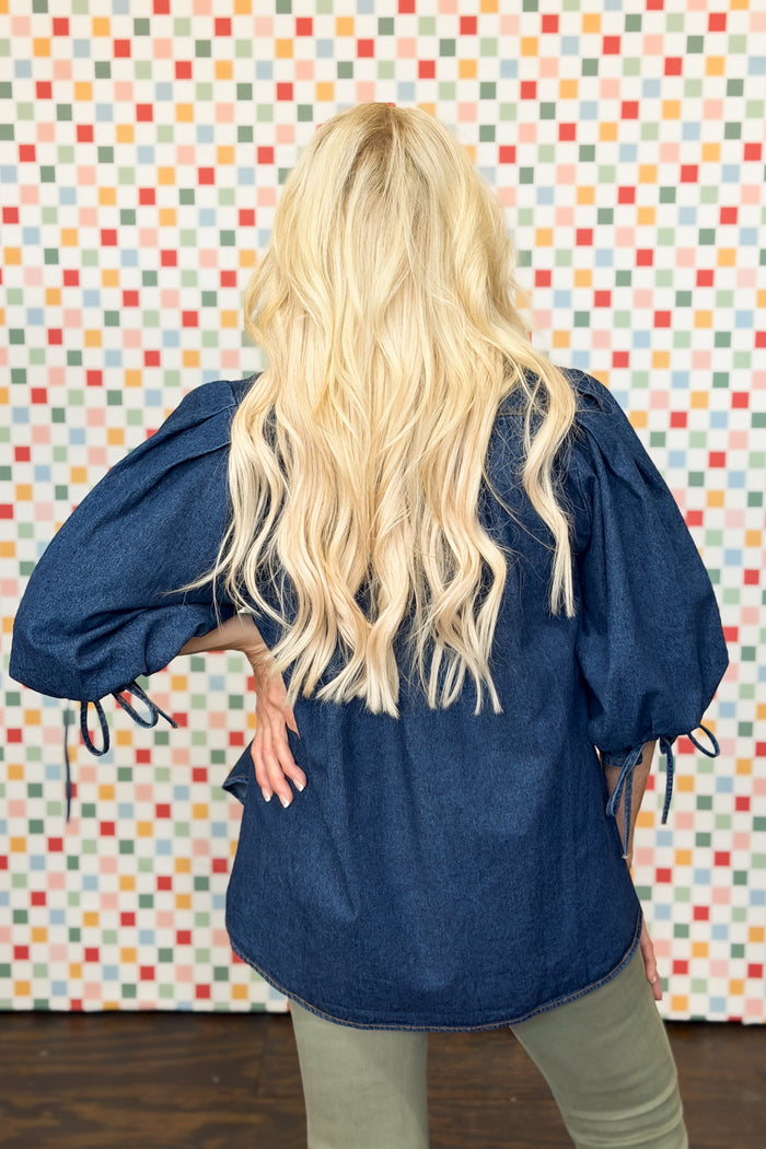 She’s So Solid Denim Top