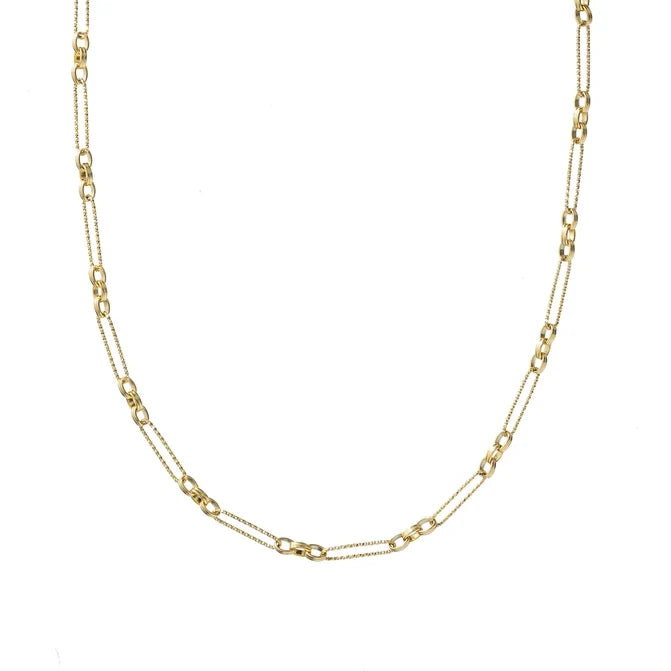 Shiny Paperclip Necklace - Greige Goods