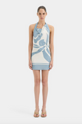 SIR. Lilou Halter Mini Dress - Liora Blue