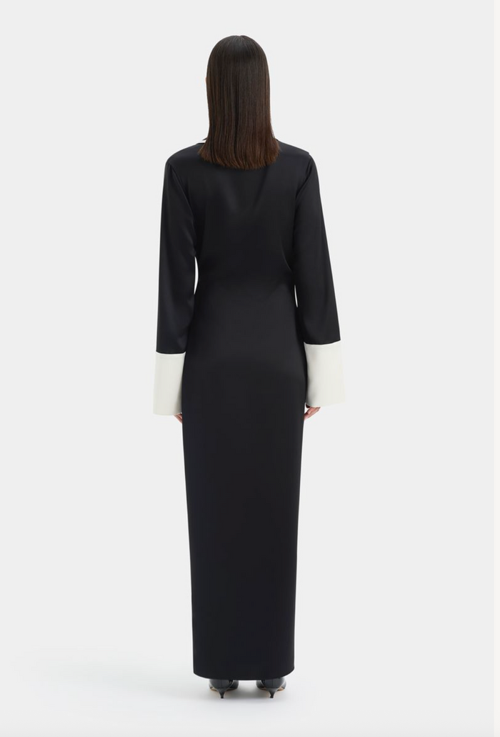 SIR. Yasmine Wrap Shirt Dress - Black
