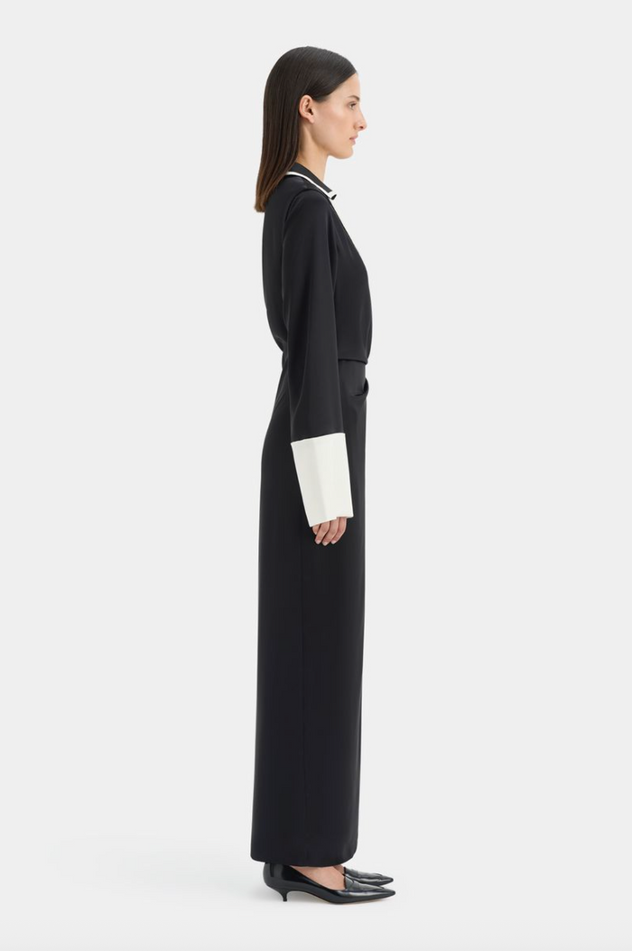 SIR. Yasmine Wrap Shirt Dress - Black
