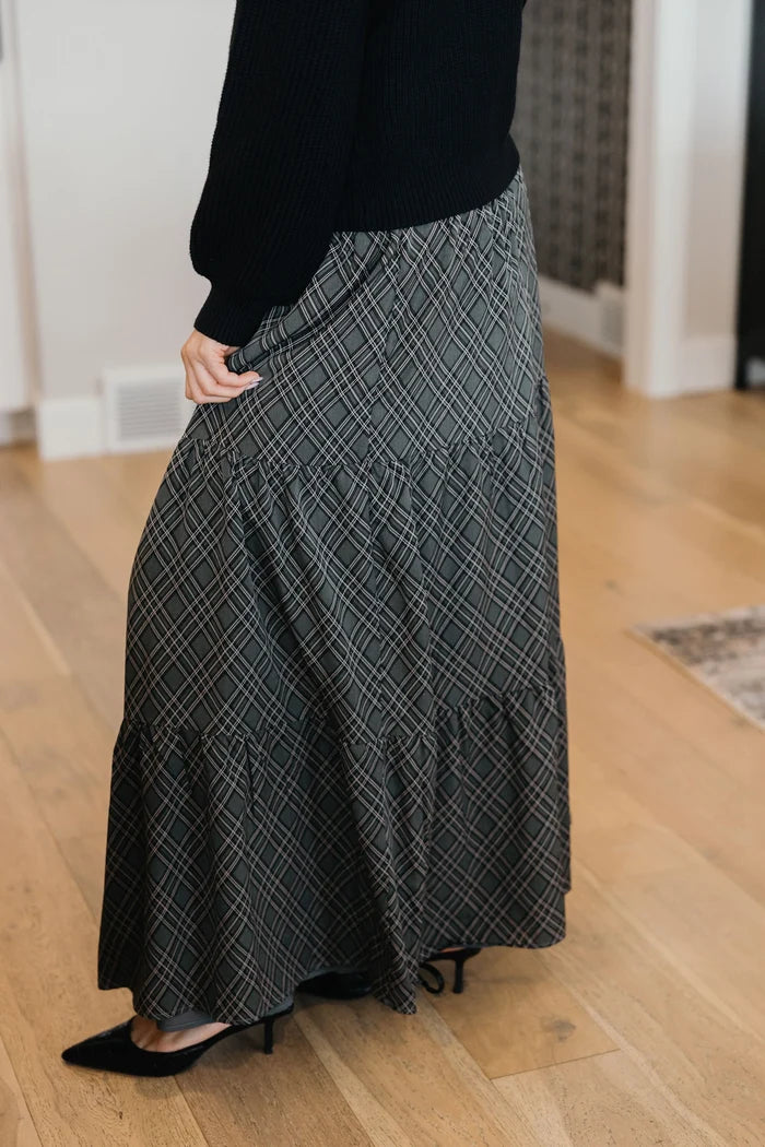 Smocked Waist Maxi Misty Lattice