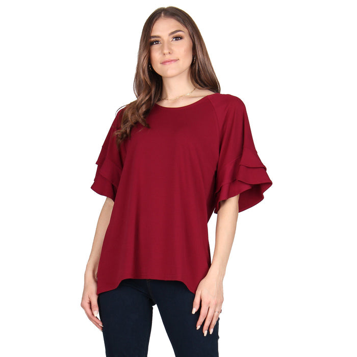 Solid Back Slit Tunic