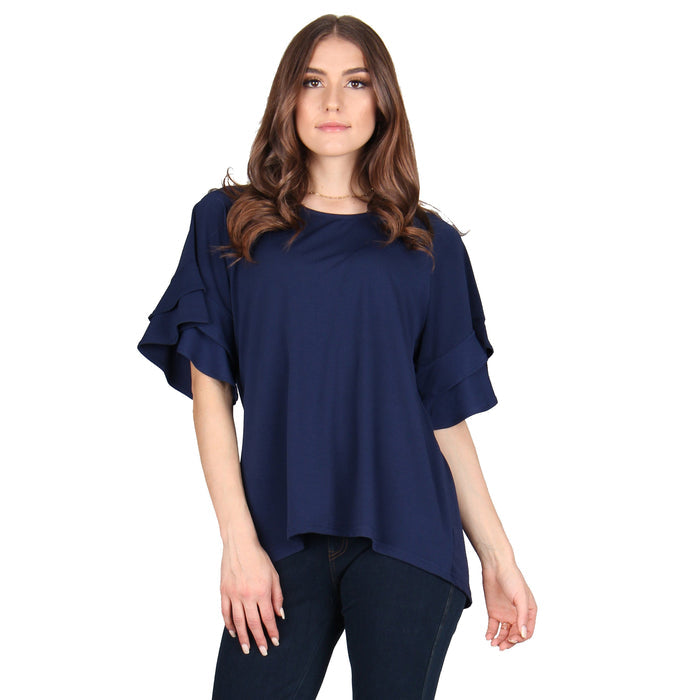Solid Back Slit Tunic
