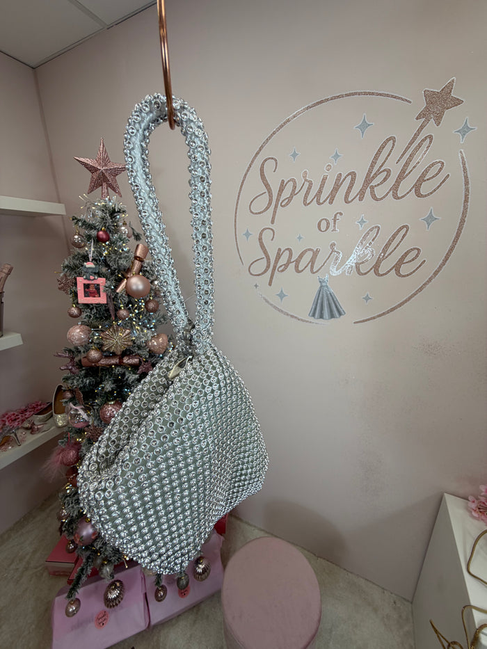 Sparkle Studded Wrist Bag