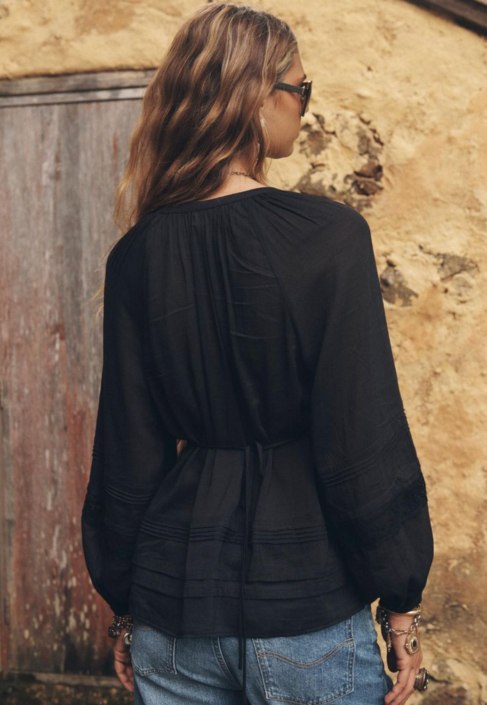 Spell Hera Lace Blouse - Vintage Black