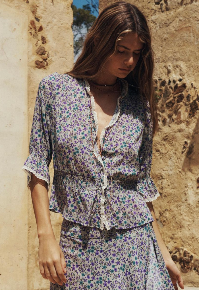Spell Mimi-Rose Blouse - Violet Fields
