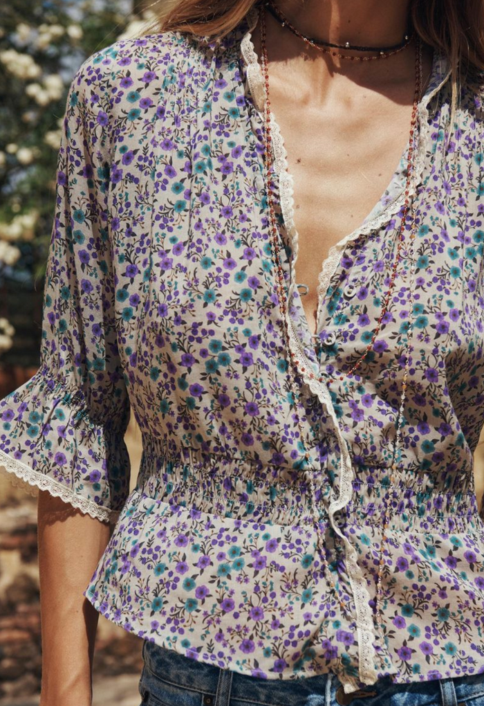 Spell Mimi-Rose Blouse - Violet Fields