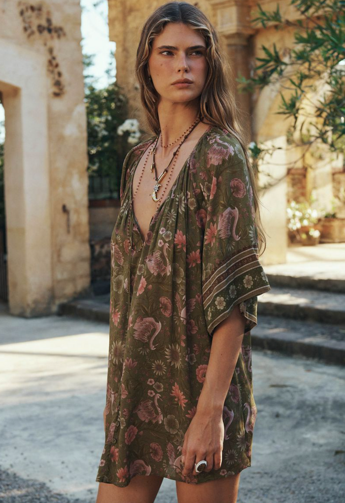 Spell Swan Lake Tunic Dress - Sage
