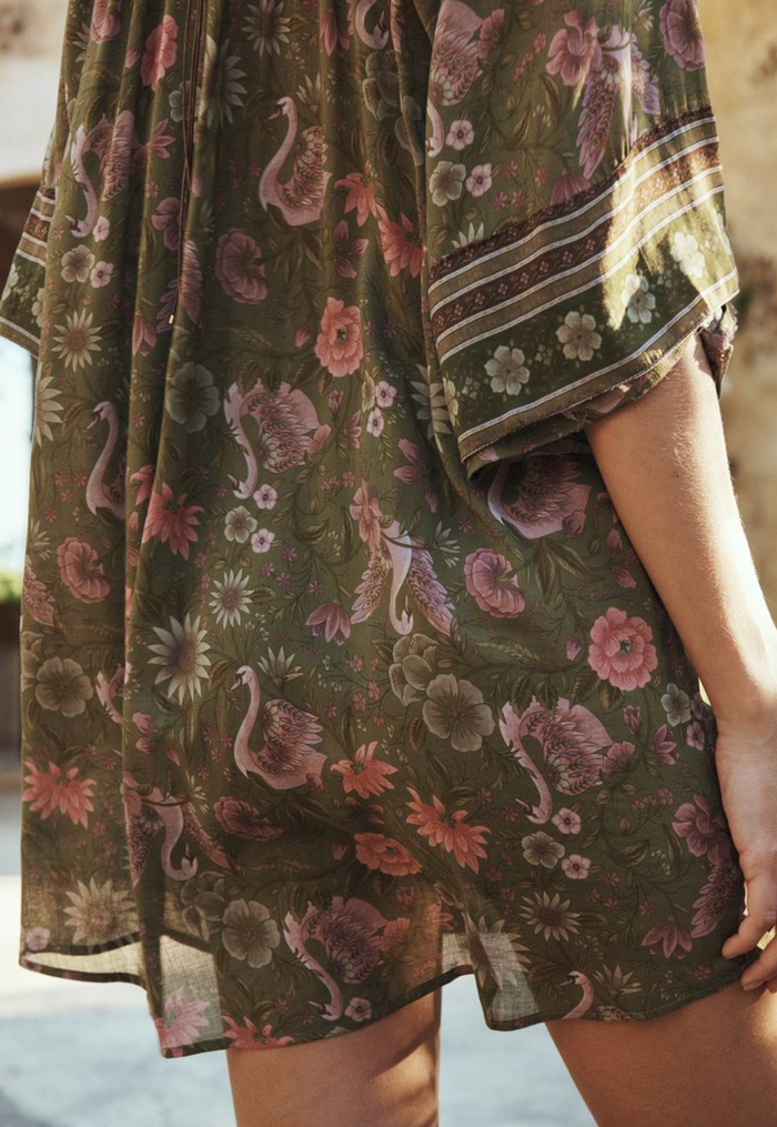 Spell Swan Lake Tunic Dress - Sage