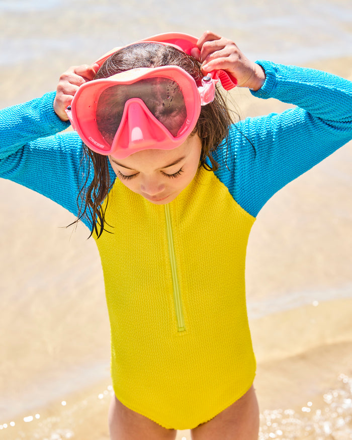 Splash Crinkle Long Sleeve Bathers